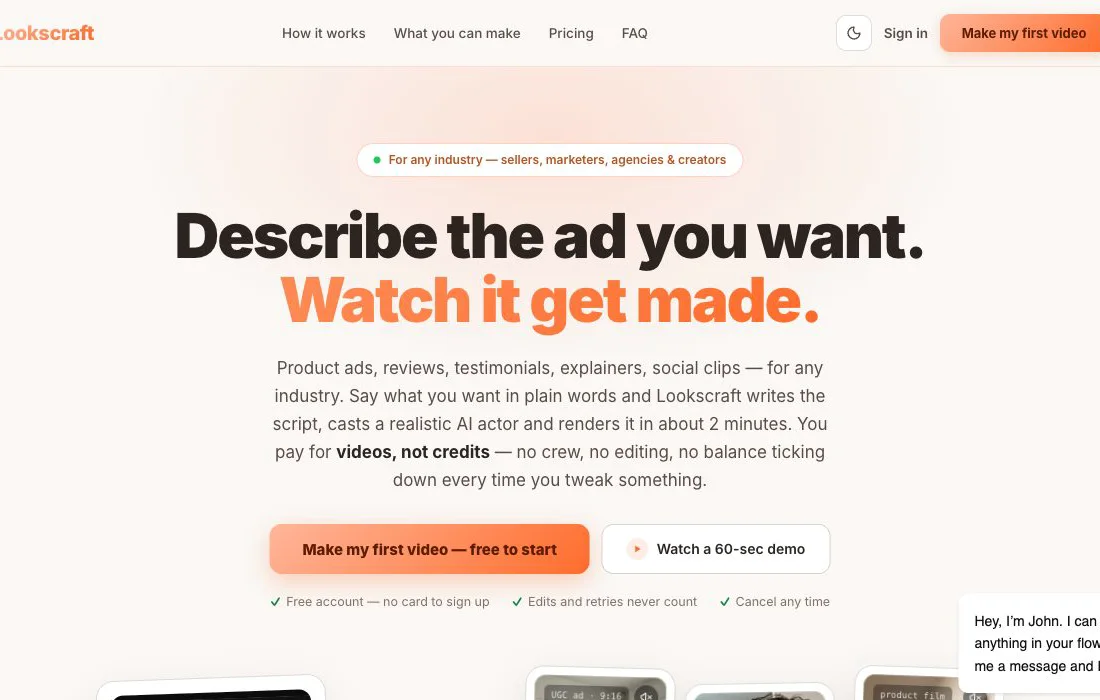 Lookscraft website